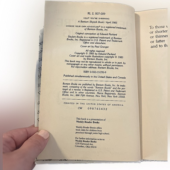 1983 Choose Your Own Adventure Children’s Book Help! You’re Shrinking - Picture 2 of 3